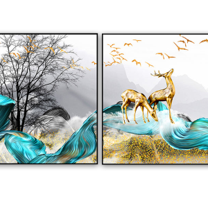 Elegant Deer Canvas Wall Frame – Nature-Inspired Wall Art